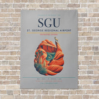 Thumbnail for St. George Regional Airport SGU vertical canvas print - no frame - light gray background