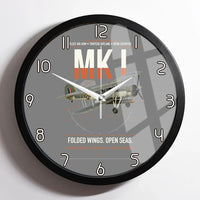 Thumbnail for Fairey Swordfish Mk I design on gray framed wall clock