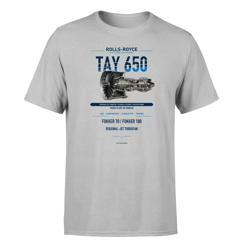 TAY 650 design on light gray single side
