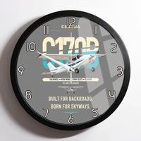 Thumbnail for Cessna 170B design on gray framed wall clock
