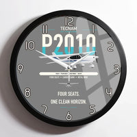 Thumbnail for Tecnam P2010 design on gray framed wall clock