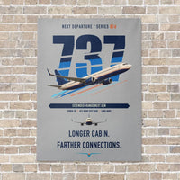 Thumbnail for Boeing 737-900ER vertical canvas print - no frame - light gray background