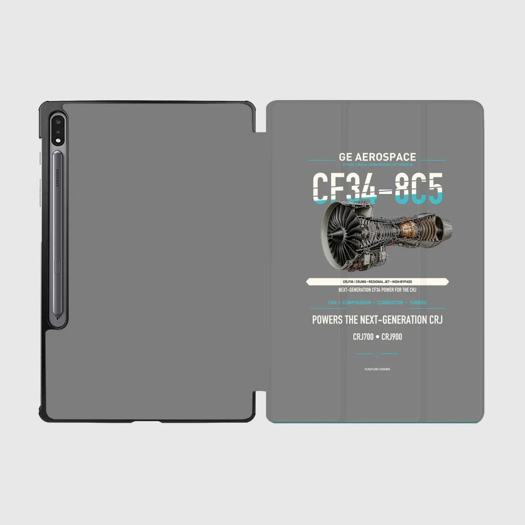 CF34-8C5 design on gray samsung tablet tablet case