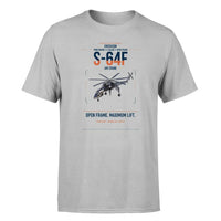 Thumbnail for Erickson S-64F Air Crane design on light gray t-shirt, single-side print