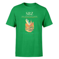 Thumbnail for Sibiu International Airport (SBZ) T-Shirt single-side front print in Green | sibiu-international-airport-sbz-double-side-t-shirt