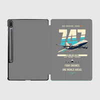 Thumbnail for Boeing 747-400 design on gray samsung tablet tablet case