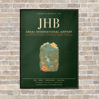 Thumbnail for Senai International Airport JHB - Canvas Framed - Dark Green