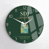 Thumbnail for Sendai Airport SDJ Wall-Clock No-Frame - Dark Green