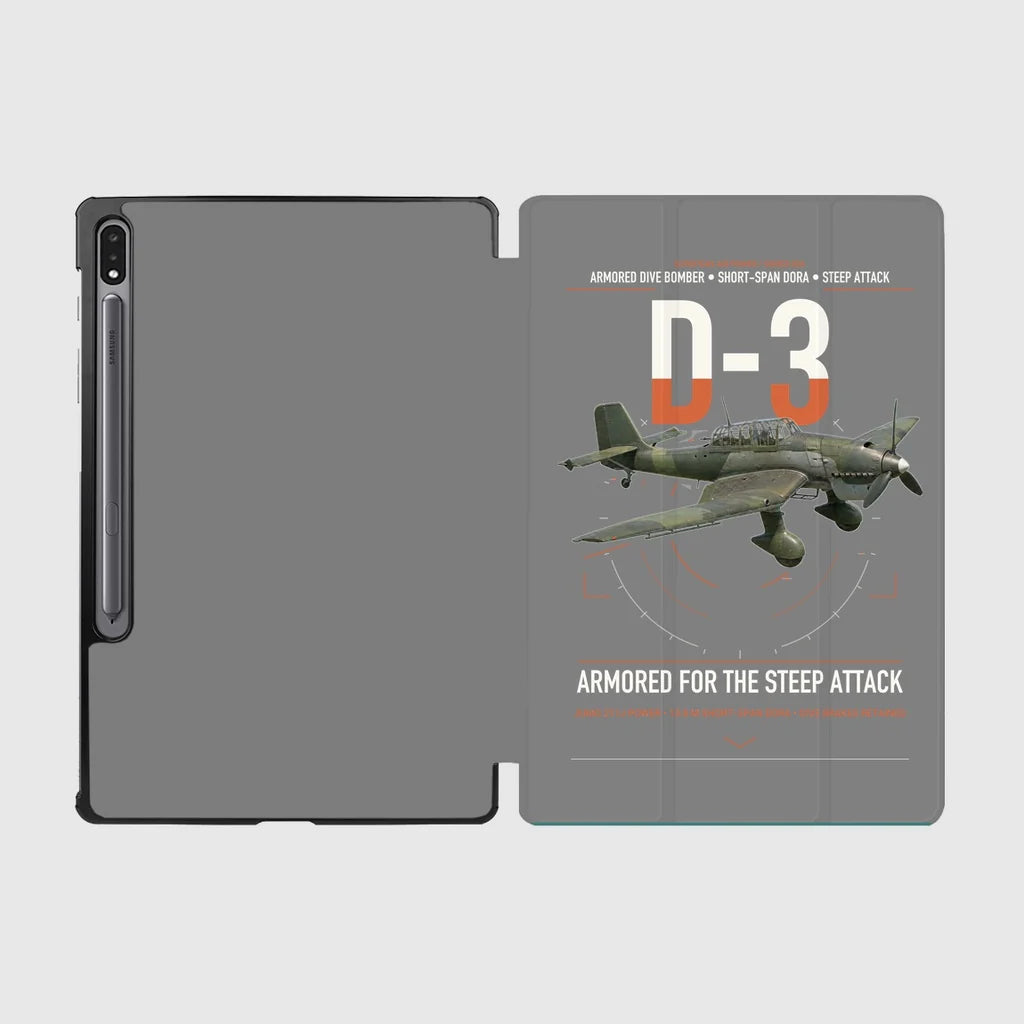 Junkers Ju 87D-3 design on gray samsung tablet tablet case