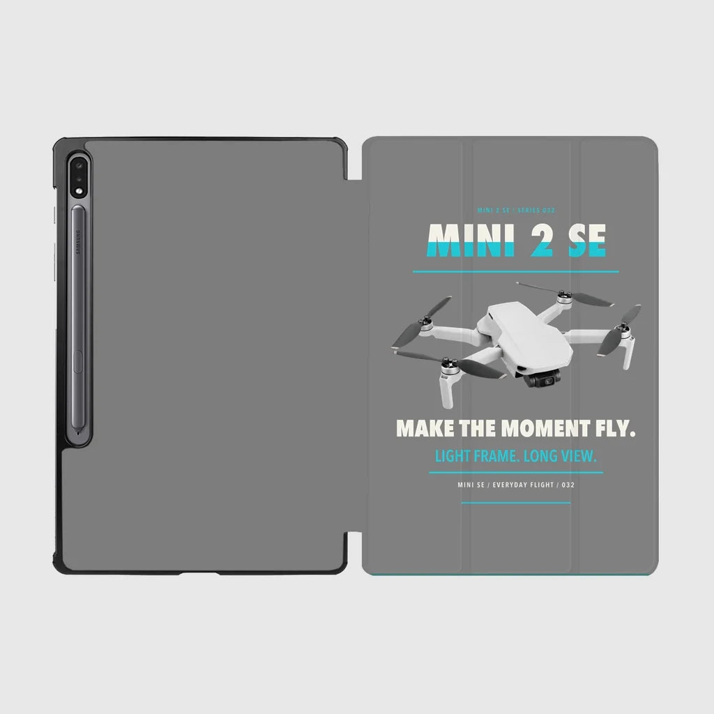 DJI Mini 2 SE design on gray samsung tablet tablet case