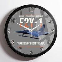 Thumbnail for F2Y-1 Sea Dart Supersonic from the Sea design on gray framed wall clock