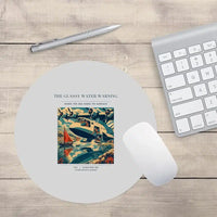 Thumbnail for VINTAGE G4280 - The Glassy Water Warning - Designed Mouse Pads design on lightgray round