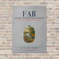 Thumbnail for Hector International Airport FAR vertical canvas print - no frame - light gray background
