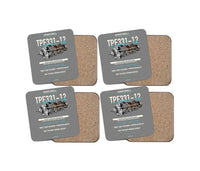 Thumbnail for TPE331-12 design on gray 4 pieces set coaster