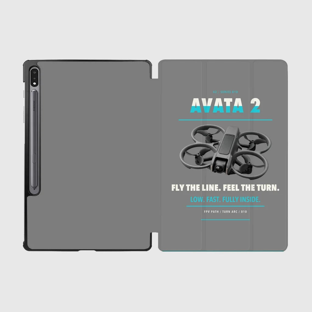 DJI Avata 2 design on gray samsung tablet tablet case