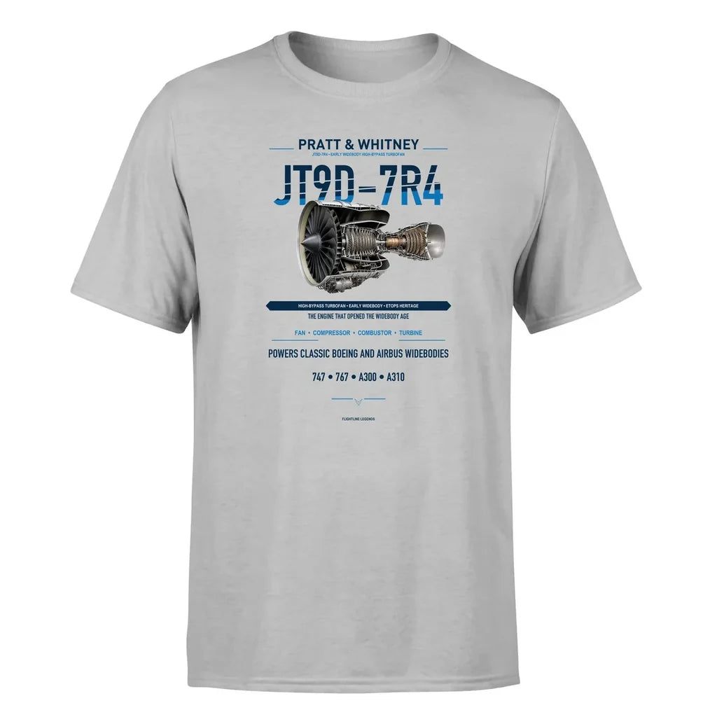 JT9D-7R4 design on light gray single side