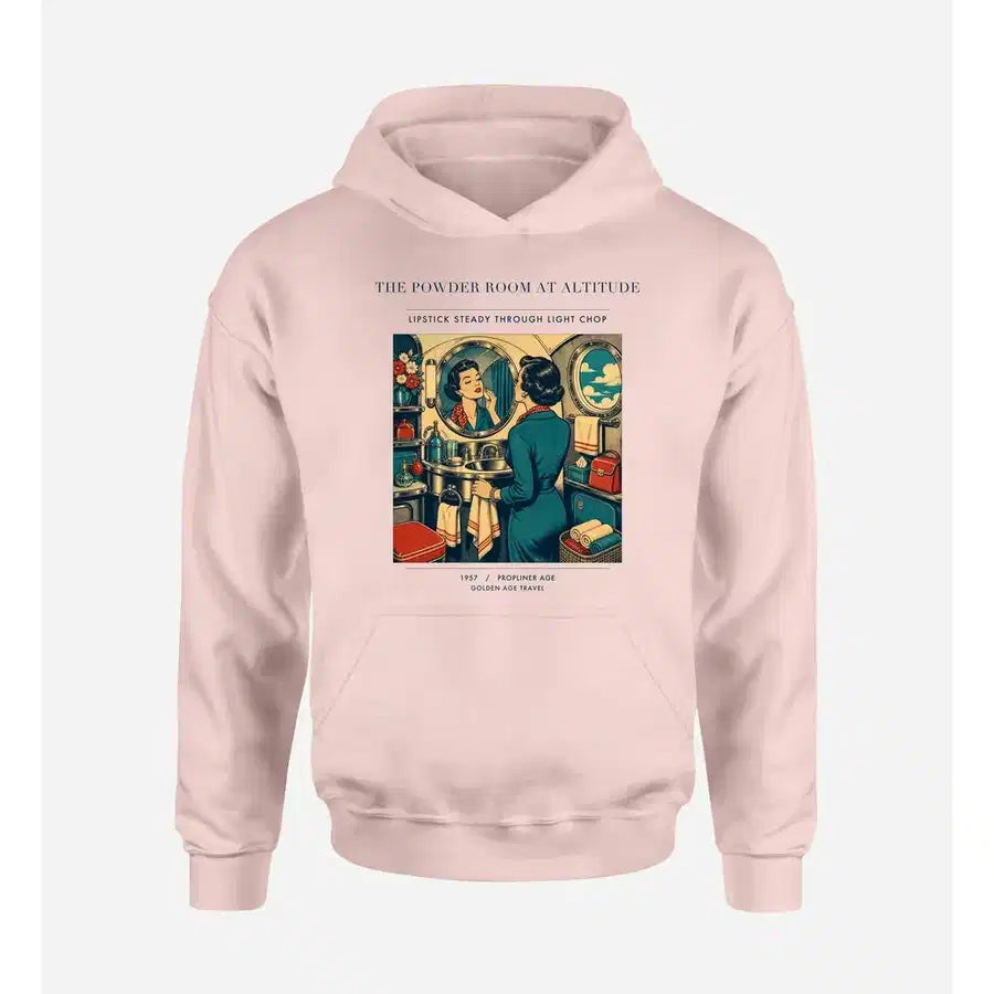 VINTAGE G4305 - The Powder Room At Altitude - Premium Hoodie design on pink premium