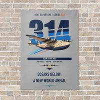 Thumbnail for Boeing 314 Clipper vertical canvas print - no frame - light gray background