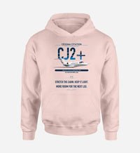 Thumbnail for Cessna Citation CJ2+ design on pink double-side hoodie, single-side print