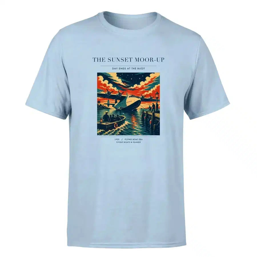VINTAGE G4277 - The Sunset Moor-Up - Premium T-Shirt design on lightblue premium t shirt