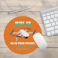 Thumbnail for DJI Mini 4K design on orange round mouse pad