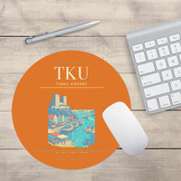 Thumbnail for Turku Airport (TKU) design on orange round mouse pad