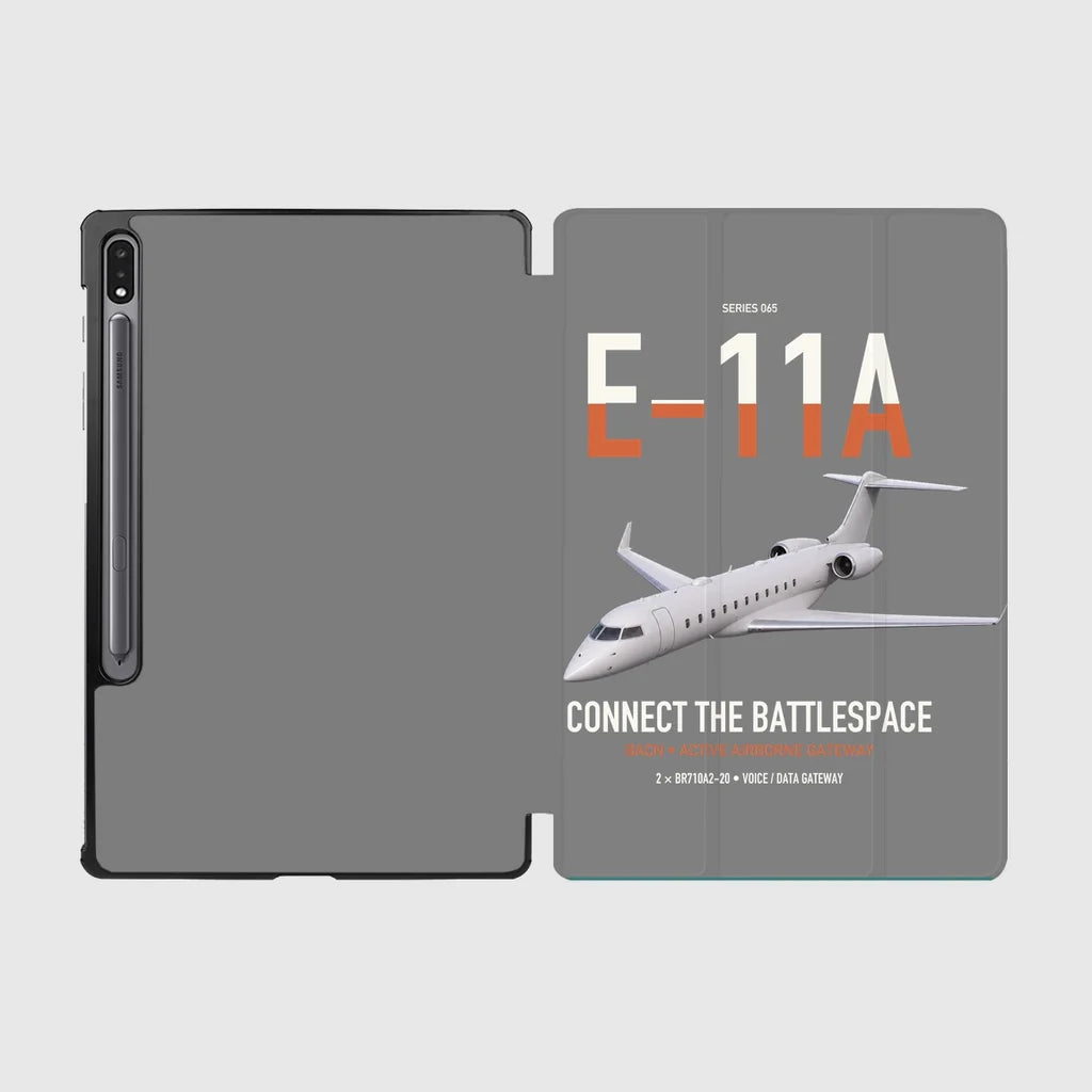 E-11A BACN design on gray samsung tablet tablet case