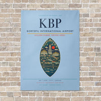 Thumbnail for Boryspil International Airport KBP - Canvas No Frame - Light Blue