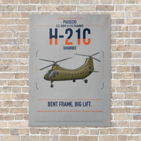 Thumbnail for Piasecki H-21C Shawnee vertical canvas print - no frame - light gray background