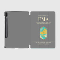 Thumbnail for East Midlands Airport (EMA) design on gray samsung tablet tablet case