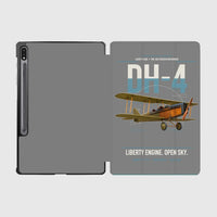 Thumbnail for Airco DH-4 Liberty Plane design on gray samsung tablet tablet case