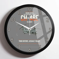Thumbnail for Boeing Vertol CH-46E Sea Knight design on gray framed wall clock