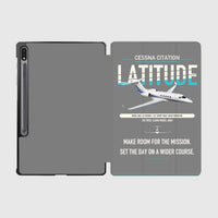Thumbnail for Cessna Citation Latitude design on gray samsung tablet tablet case