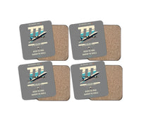 Thumbnail for Boeing 777-9 design on gray 4 pieces set coaster