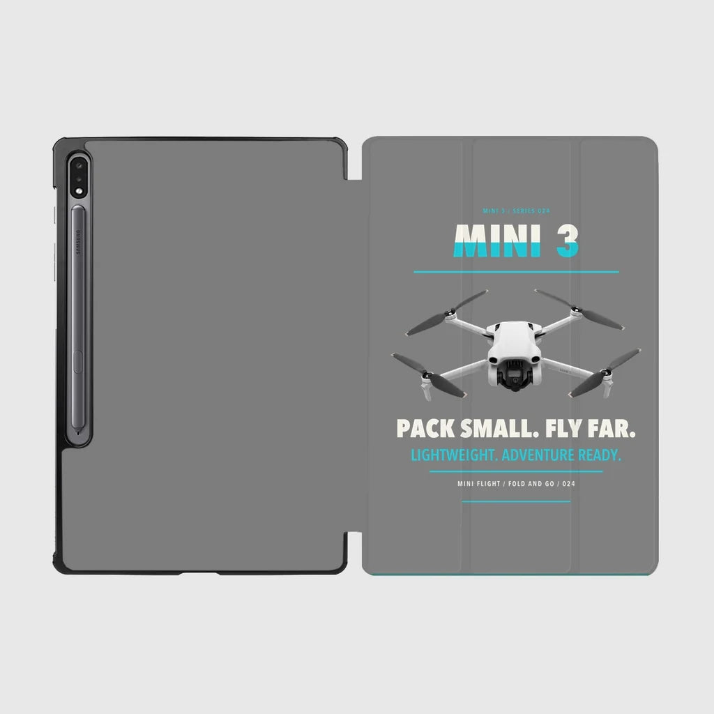 DJI Mini 3 design on gray samsung tablet tablet case