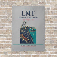 Thumbnail for Klamath Falls Airport LMT vertical canvas print - no frame - light gray background
