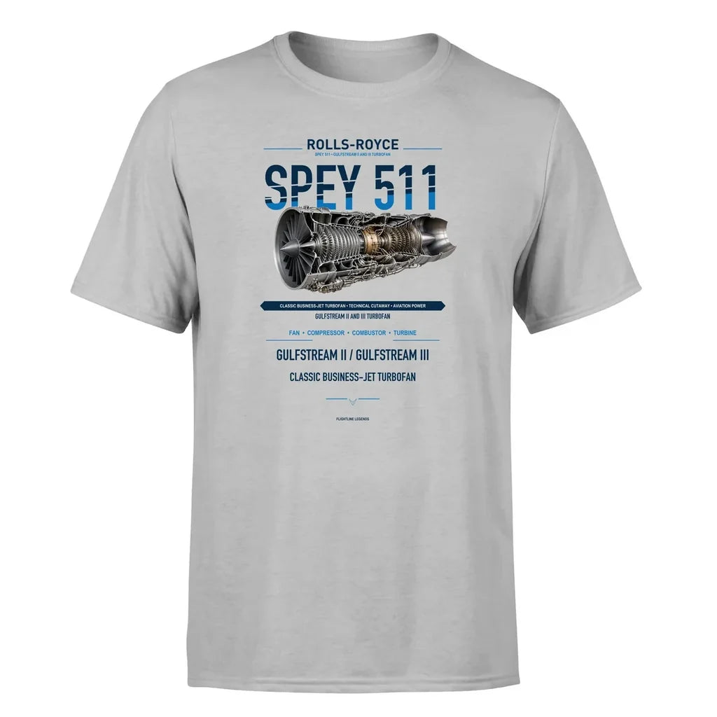 SPEY 511 design on light gray single side