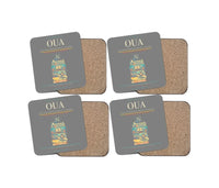 Thumbnail for Thomas Sankara International Airport (OUA) design on gray 4 pieces set coaster