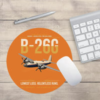 Thumbnail for B-26G Marauder design on orange round mouse pad