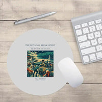 Thumbnail for VINTAGE G4495 - The Monsoon Break Sprint - Designed Mouse Pads design on lightgray round