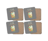 Thumbnail for Yamagata Airport (GAJ) design on gray 4 pieces set coaster