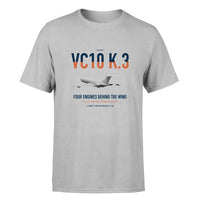 Thumbnail for Vickers VC10 K.3 design on light gray double-side t-shirt, single-side print