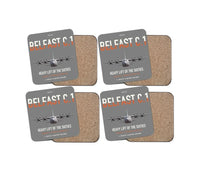Thumbnail for Short Belfast C.1 design on gray 4 pieces set coaster