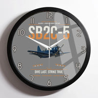 Thumbnail for SB2C-5 Helldiver design on gray framed wall clock