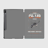Thumbnail for Leonardo CH-149 Cormorant design on gray samsung tablet tablet case