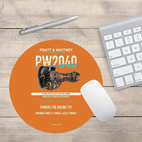 Thumbnail for PW2040 design on orange round mouse pad