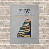 Thumbnail for Pullman–Moscow Regional Airport PUW vertical canvas print - no frame - light gray background