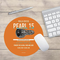 Thumbnail for PEARL 15 design on orange round mouse pad