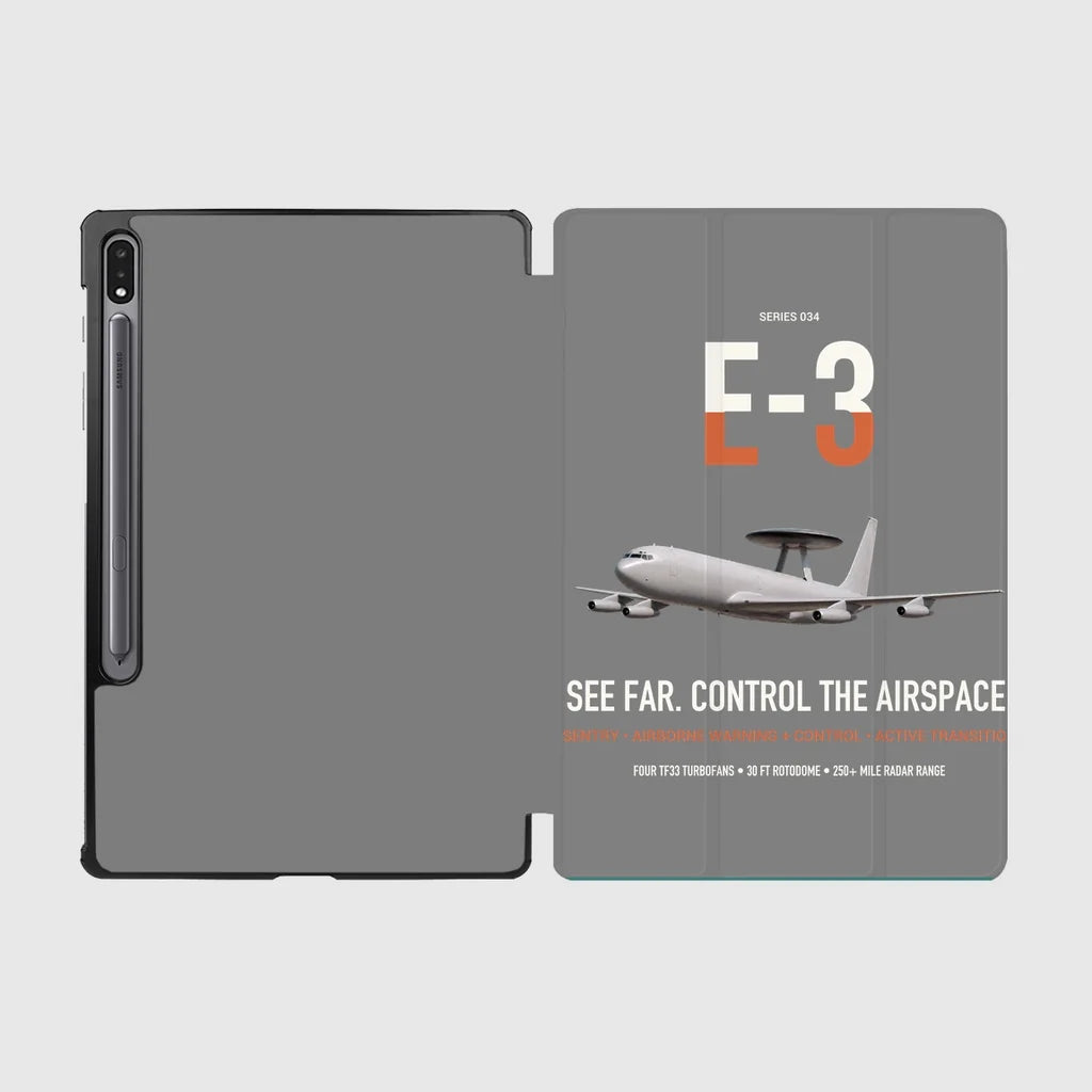 E-3 Sentry AWACS design on gray samsung tablet tablet case
