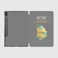 Thumbnail for Portorož Airport (POW) design on gray samsung tablet tablet case